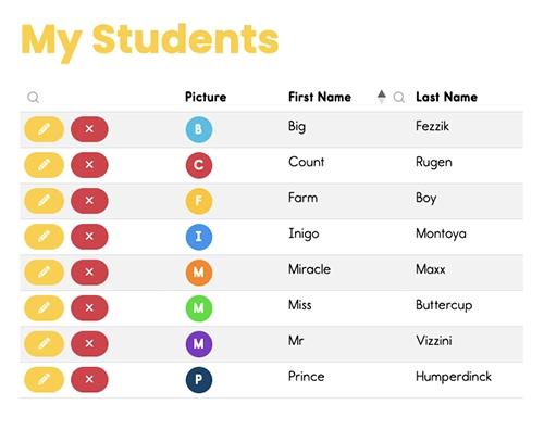 Eight Student Settings